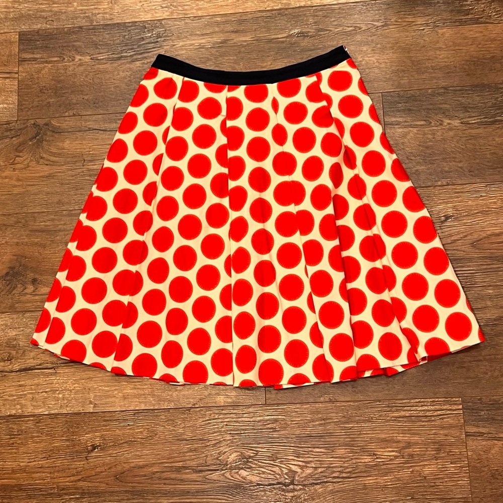 Nougat London Box Pleat Red Polka Dot Skirt